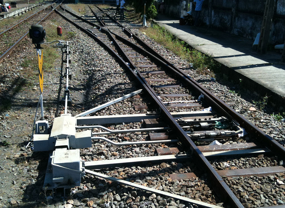 A switch on the railroad